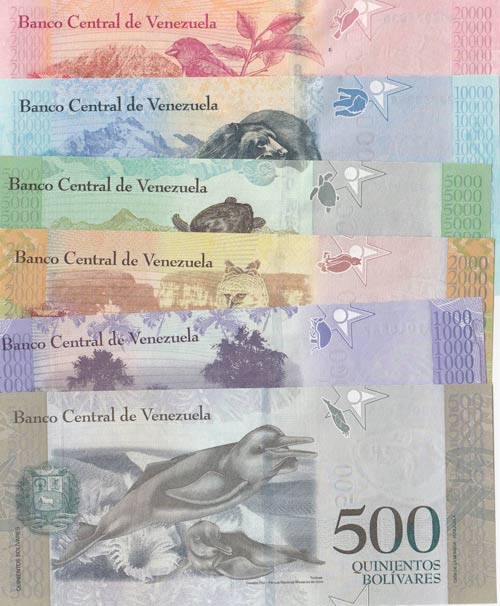 Venezuela, 500 Bolivares, 1000 ... 
