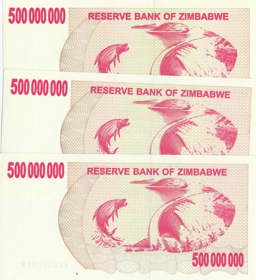 Zimbabwe, 500.000.000 Dollars, ... 