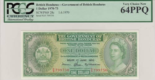 British Honduras, 1 Dollar, 1970, ... 