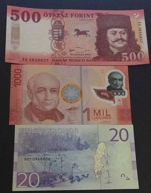 Sweden, 20 Kronor, 2015; Hungary ... 
