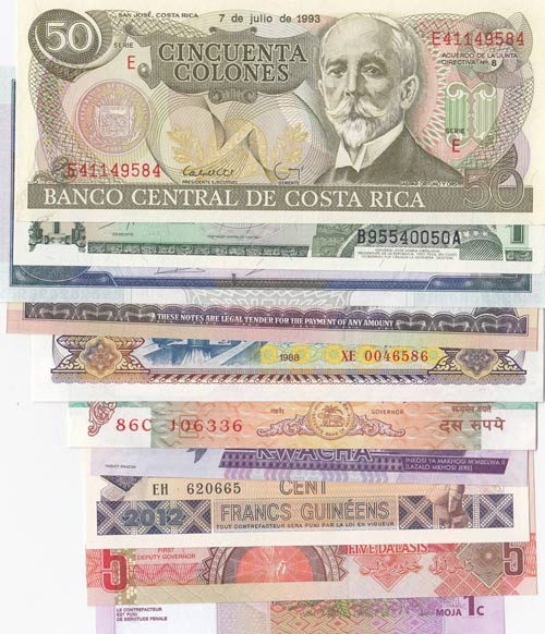 Total 10 diffrant banknotes, UNC