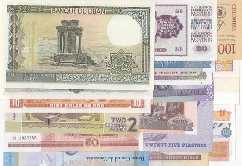 Mix Lot, 21 UNC banknotes