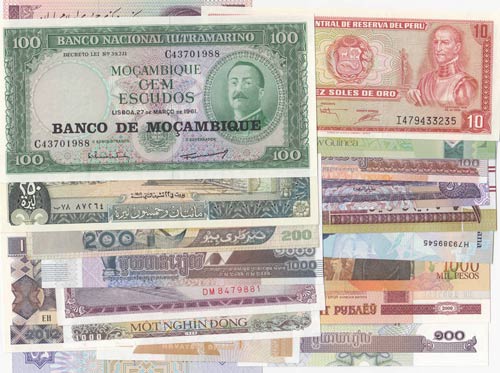 Mix Lot, 21 UNC banknotes