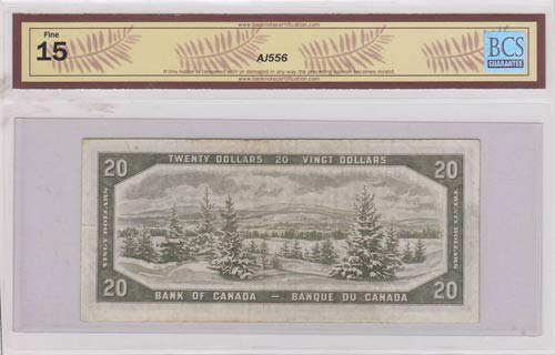 Canada, 20 Dollars, 1954, FINE, ... 