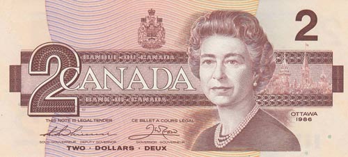 Kanada, 2 Dollars, 1986, UNC, p94b
