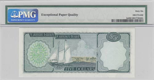 Cayman Islands, 5 dollars, 1972, ... 