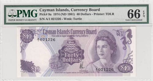 Cayman Island, 40 dollars, 1981, ... 