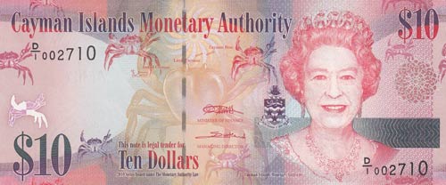 Cayman Islands, 10 Dollar, 2010, ... 