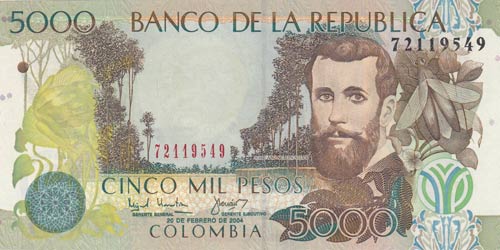 Colombia, 5000 Pesos, 2004, UNC, ... 