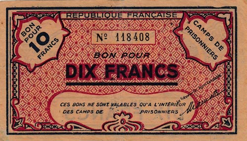 Algeria and Tunisia, 10 Francs, ... 