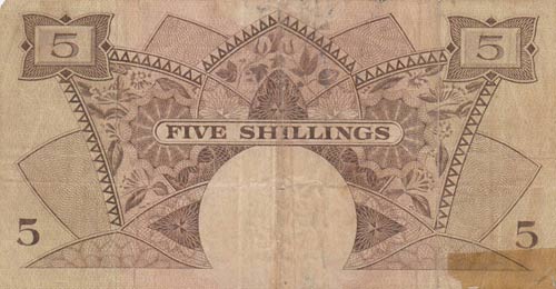 East African, 5 Shillings, 1958, ... 