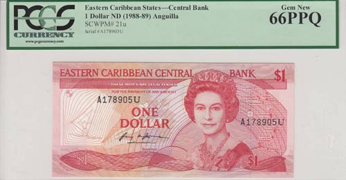 East Caribbean, 1 Dollar, ... 