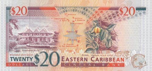 East Caribbean, 20 Dollars, 1994, ... 