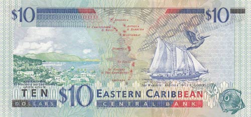 East Caribbean, 10 Dollars, 2003, ... 