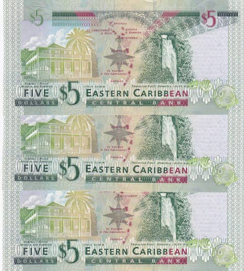 East Caribbean, 5 Dollars, 2008, ... 