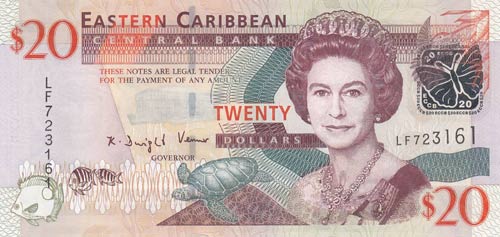 East Caribbean, 20 Dollars, 2008, ... 