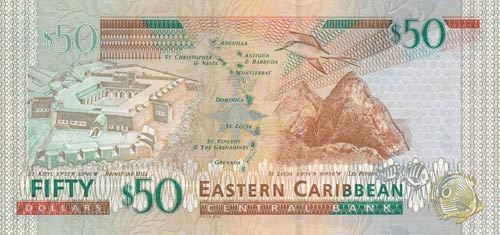East Caribbean, 50 Dollars, 2008, ... 