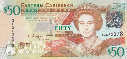 East Caribbean, 50 Dollars, 2008, ... 
