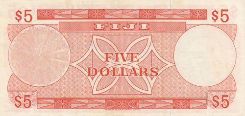 Fiji, 5 Dollars, 1974, XF (-), p73b