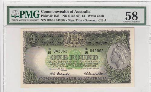 Australia, 1 Pound, 1953, AUNC, QE ... 