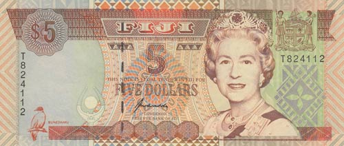 Fiji, 5 Dollars, 1998, UNC, p101a