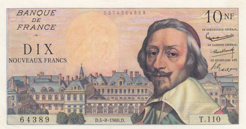 France, 10 Francs, 1960, UNC, p142a