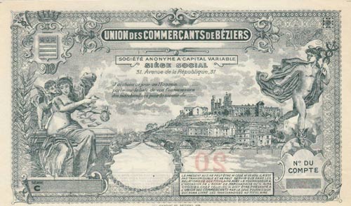 France, Beziers, 10 Francs, 1920, ... 