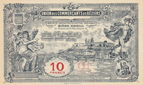 France, Beziers, 20 Francs, 1920, ... 