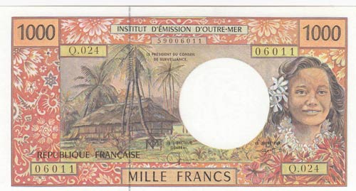French Pasific Territories, 1000 ... 