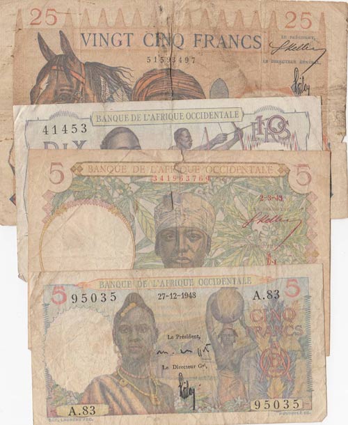 French West Africa, 5 Francs (2), ... 