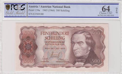Austria, 500 Shillings, 1966, UNC, ... 