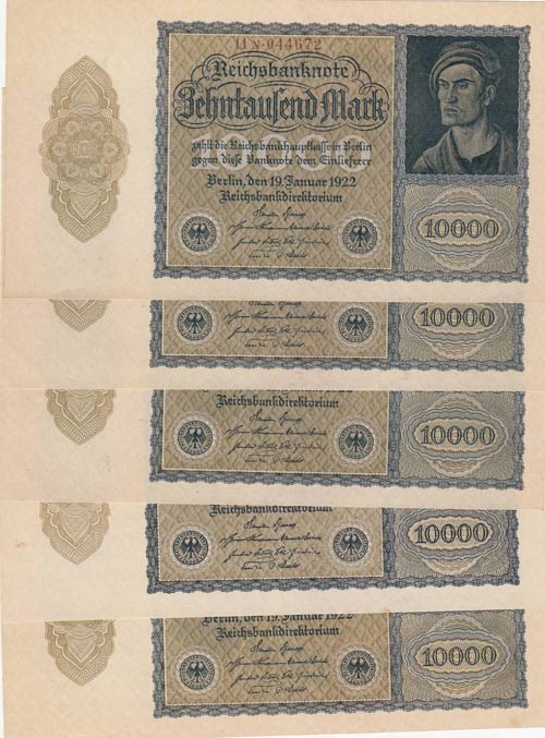 Germany, 10.000 Mark, 1922, UNC, ... 
