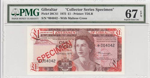 Gibarltar, 1 pound, 1975, UNC, ... 