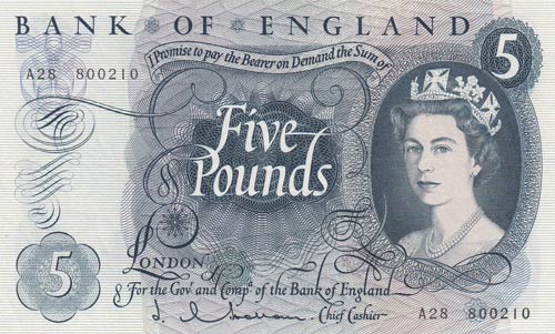 Great Britain, 5 Pounds, 1963, ... 