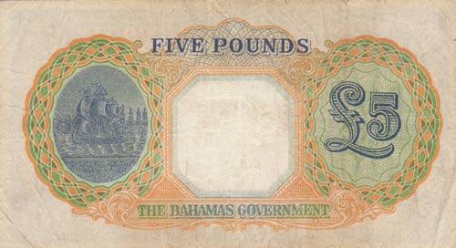 Bahamas, 5 Pounds, 1936, VF (+), ... 