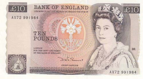 İngiltere, 10 Pounds, 1984, AUNC, ... 