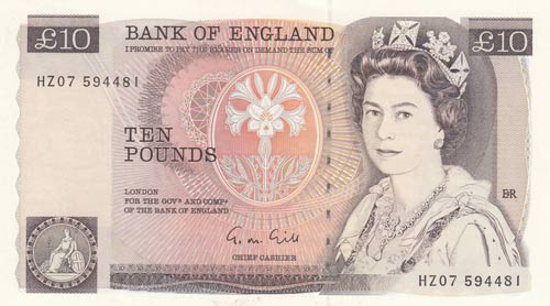 Great Britain, 10 Pounds, 1988, ... 