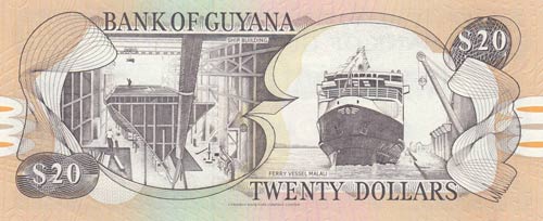 Guyana, 20 Dollars, 2009, UNC, p30e