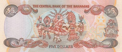 Bahamas, 5 Dollars, 2001, UNC, p63b