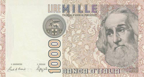 Italy, 1000 Lire, 1982, UNC, p109
