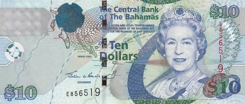 Bahamas, 10 Dollars, 2005, UNC, p73
