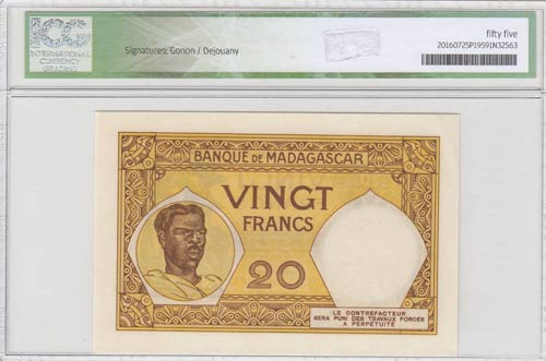 Madagascar, 20 Francs, 1948, AUNC, ... 