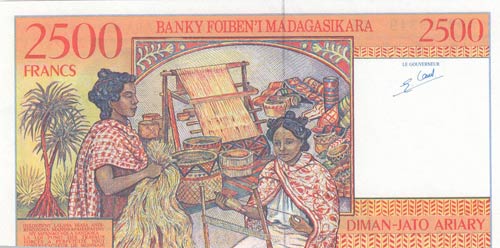 Madagascar, 2500 Francs, 1998, ... 