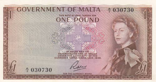 Malta, 1 Pound, 1963, UNC, p26