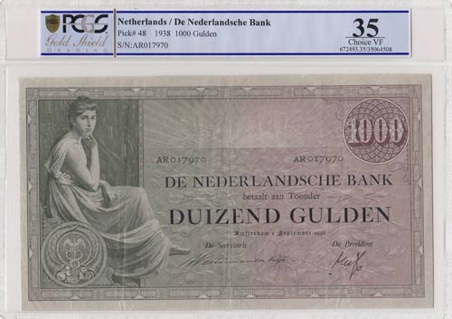 Netherlands, 1000 Gulden, 1938, ... 