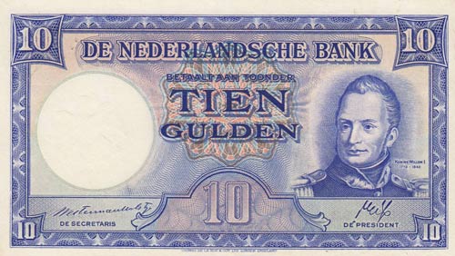 Netherlands, 10 Gulden, 1945, UNC, ... 