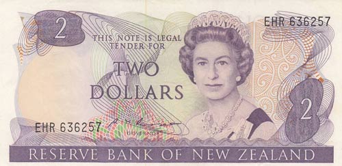 New Zealand, 2 Dollars, 1985, UNC, ... 