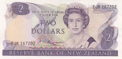 New Zealand, 2 Dollars, 1985, AUNC ... 
