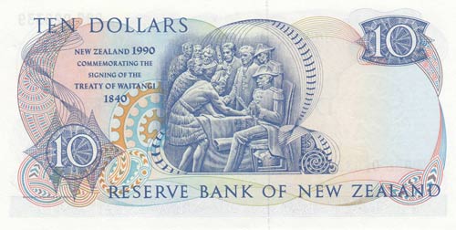 New Zealand, 10 Pounds, 1990, UNC, ... 