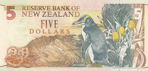 New Zealand, 5 Dollars, 1992-1997, ... 
